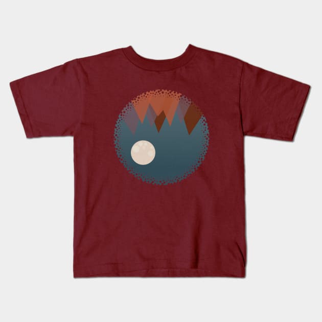 NightMountains Kids T-Shirt by megkpart